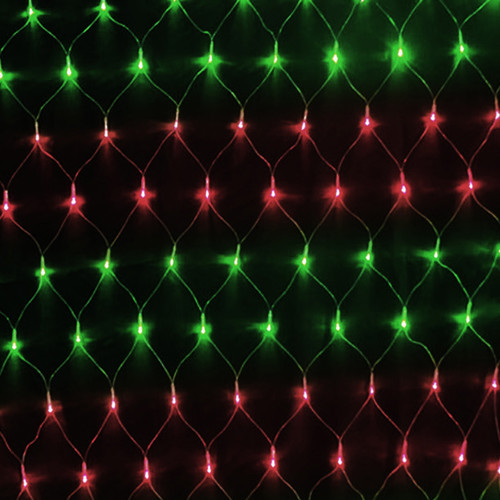 Single Sparkle Net, 84 Lights, (With Controller) Outdoor, 600mm x 2100mm, 24V Red / Green Black Cable